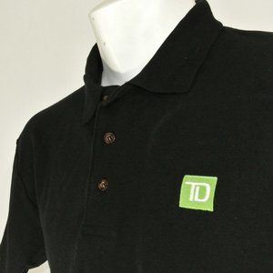 TD Canada Trust Bank Employee Uniform Polo Shirt Black NEW Size M Medium